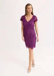 Spitzenkleid mit Häkel-Applikation am Ausschnitt, bonprix