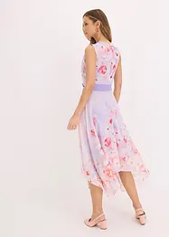 Chiffonkleid mit Zipfelsaum und Bindeband, bonprix