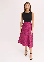 Midikleid mit Rock aus glänzendem Jacquard, bonprix