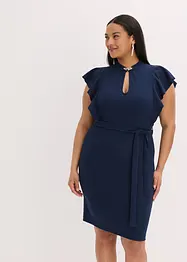 Etuikleid mit Accessoire-Verschluss am Ausschnitt, bonprix