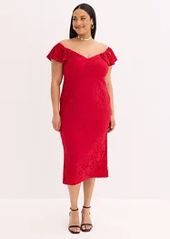 Spitzenkleid mit drapierten Ärmel, bonprix