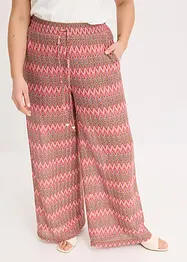 weite Jersey-Hose in Häkel-Optik, bonprix