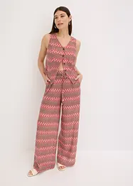 weite Jersey-Hose in Häkel-Optik, bonprix