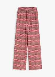 weite Jersey-Hose in Häkel-Optik, bonprix