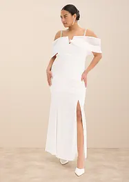 Brautkleid aus glänzendem Satin mit Strasssteinenverzierungen, bonprix