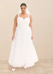 Brautkleid aus zartem Tüll mit Spitze, bonprix