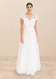 Brautkleid aus zartem Tüll mit Spitze, bonprix