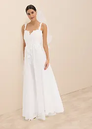 Brautkleid aus zartem Tüll mit Spitze, bonprix