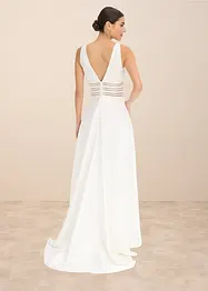 Brautkleid aus glänzendem Satin mit Spitze, bonprix