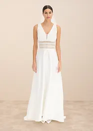 Brautkleid aus glänzendem Satin mit Spitze, bonprix