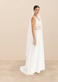 Brautkleid aus glänzendem Satin mit Spitze, bonprix