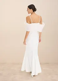 Brautkleid aus glänzendem Satin mit Strasssteinenverzierungen, bonprix