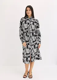 bedrucktes Blusenkleid aus leichtem Leinen-Mix, bonprix