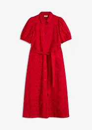 Lochstickerei-Blusenkleid aus reiner Baumwolle, bonprix