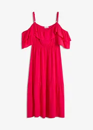 Kleid mit Volants aus strukturierter Viskose, bonprix