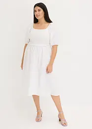 Midikleid mit Puffärmeln und Smoke-Detail, bonprix