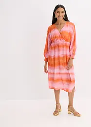 Satin-Midikleid mit Batik-Print, bonprix