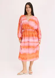 Satin-Midikleid mit Batik-Print, bonprix