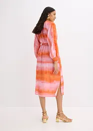 Satin-Midikleid mit Batik-Print, bonprix
