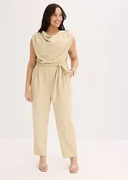 Jersey-Jumpsuit mit Schulterpolster, bonprix