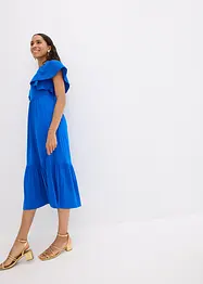 Jerseykleid mit Lochstickerei aus softem Viskose-Mix, bonprix