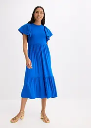 Jerseykleid mit Lochstickerei aus softem Viskose-Mix, bonprix