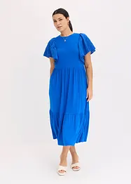 Jerseykleid mit Lochstickerei aus softem Viskose-Mix, bonprix