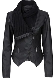 Lederimitat-Jacke mit Schalkragen, bonprix