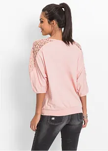 Oversize-Shirt mit Spitze, bonprix