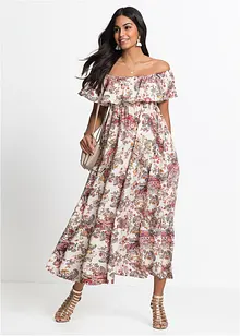 Carmen-Kleid aus fließender Viskose, bonprix