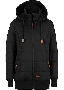 Outdoorjacke mit Lederimitat-Details, bonprix