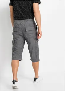 Regular Fit Cargo-Bermuda mit Leinen, bonprix