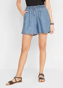 Leichte Denim Shorts mit Leinen und Bequembund, bonprix