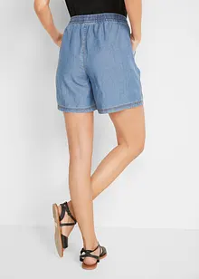 Leichte Denim Shorts mit Leinen und Bequembund, bonprix