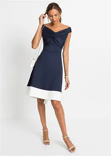 Carmen-Kleid mit Knotendetail, bonprix