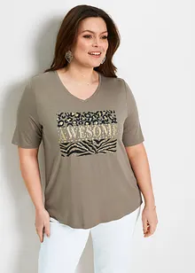 T-Shirt mit Glitzerprint, bonprix