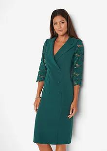 Blazer-Kleid mit Spitzenärmeln, bonprix