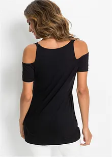 Cold-Shoulder-Shirt mit Spitze, bonprix