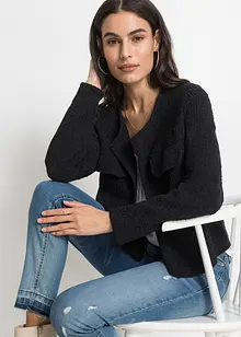 Bouclé Strickjacke, bonprix