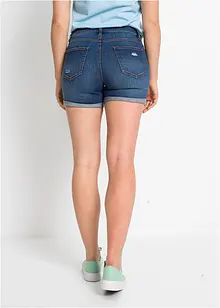 Jeansshorts Mid Waist mit Destroy- Effekten, bonprix