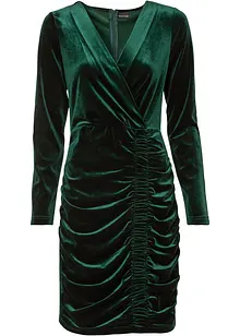 Samt-Kleid mit Raffung, bonprix