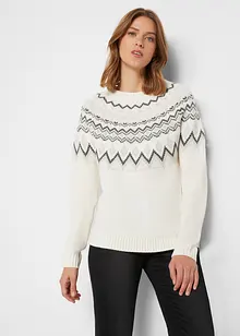 Hochgeschlossener Norweger-Pullover, bonprix