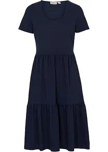 Shirtkleid mit Strukturmuster aus Viskose-Mix, bonprix