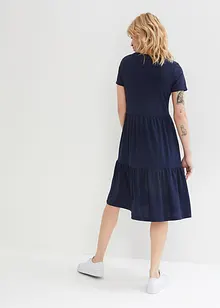 Shirtkleid mit Strukturmuster aus Viskose-Mix, bonprix