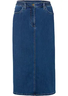 Leicht ausgestellter Midi-Stretch-Jeansrock mit Bequembund, bonprix