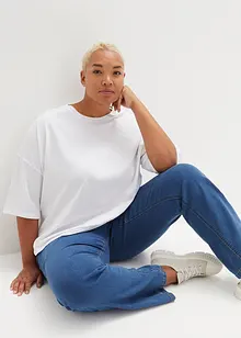 Oversize Shirt aus elastischem Bio-Baumwoll-Mix, bonprix