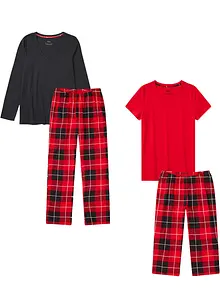 Pyjama und Capri Pyjama (4-tlg. Set), bonprix