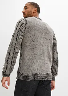 Grobstrick-Pullover mit Zopfmuster, bonprix