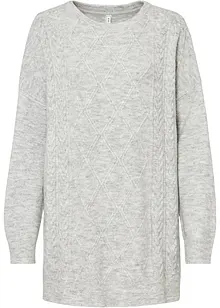 Oversize-Pullover mit Zopfmuster, bonprix