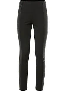 Leggings mit Lederimitat-Einsatz, bonprix